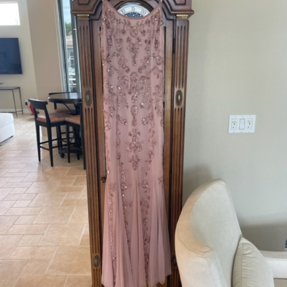 Blush floor length dress